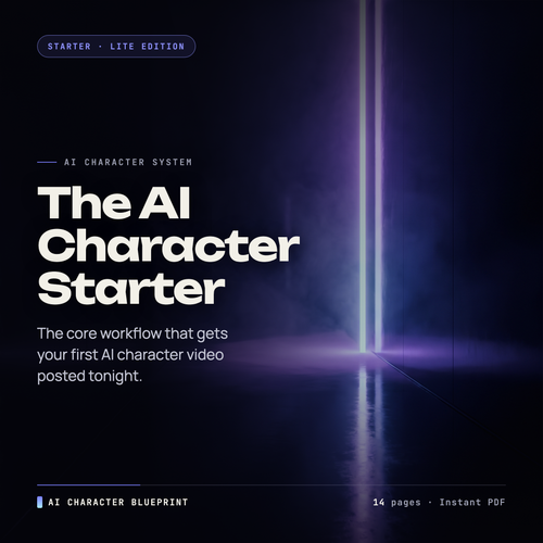 The AI Character Starter, 14 page instant PDF